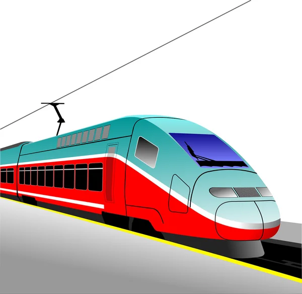 Tren bala velocidad moderna . — Vector de stock