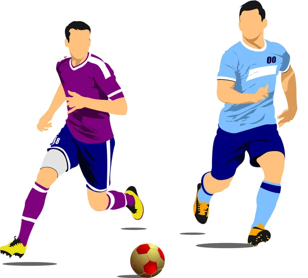 Soccer player poster. — Stock Vector