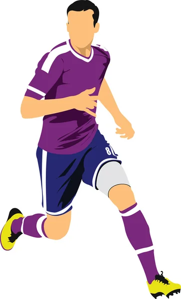 Soccer player poster. — Stock Vector