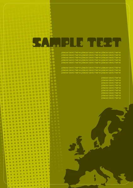 Capa folheto fundo com silhueta Europa —  Vetores de Stock