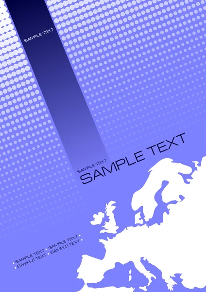 Dekking brochure achtergrond met Europa silhouet — Stockvector