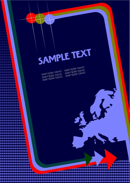 Copertina opuscolo sfondo con silhouette Europa — Vettoriale Stock