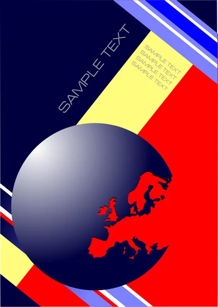 Couverture globe pour brochure ou modèle de dossier de bureau — Image vectorielle