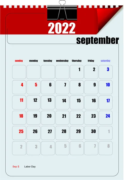Kalendář 2022 Rok Tygra Obrázek Barvy Vektoru — Stockový vektor