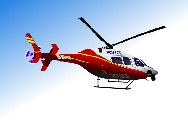 Police Helicopters Vector Illustration — Stock Vector