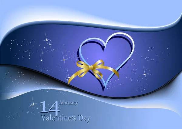 Valentine Day Greeting Card Vector Illustration — Vettoriale Stock