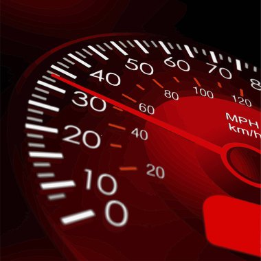 Spor araba hız göstergesi. Vektör illüstrasyonu