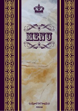 Restoran (cafe) menüsü. Renkli vektör illüstrasyonu