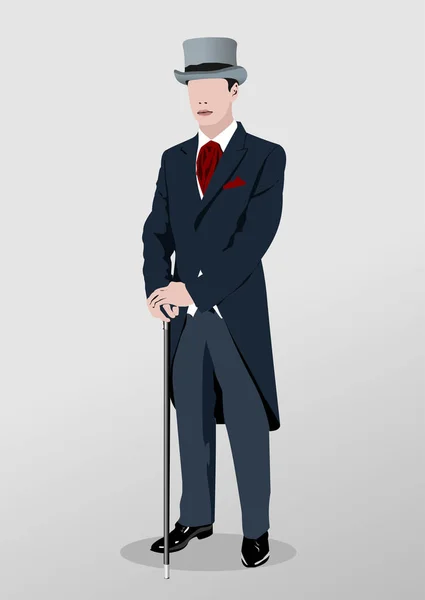 Monsieur Londres Illustration Vectorielle Couleur — Image vectorielle