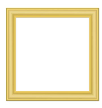 Old gold frame against white background; good for backgrounds or invitations, fliers, etc. 3d vector illustration