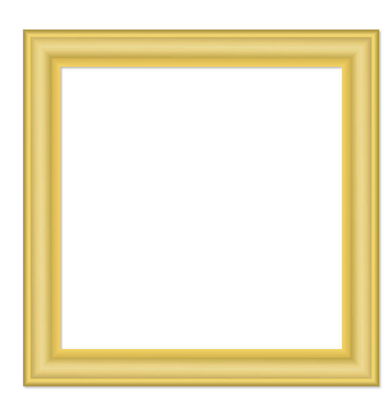 Old gold frame against white background; good for backgrounds or invitations, fliers, etc. 3d vector illustration