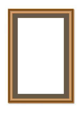 Frame with passe-partout for a picture. 3d vector illustration