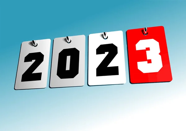 2023年のカレンダー ベクトル3Dイラスト — ストックベクタ
