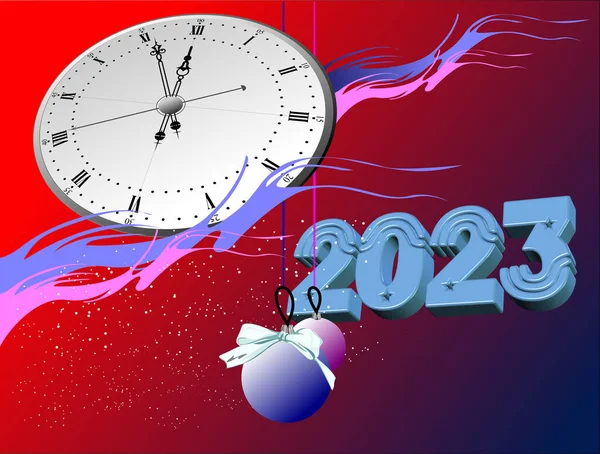 Vánoce Nový Rok Pozadí 2023 Image Vektor — Stockový vektor