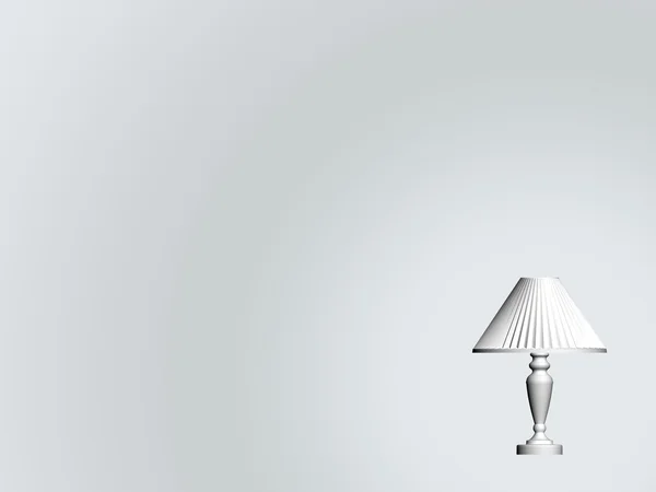 Фон - настільна лампа біла — стокове фото