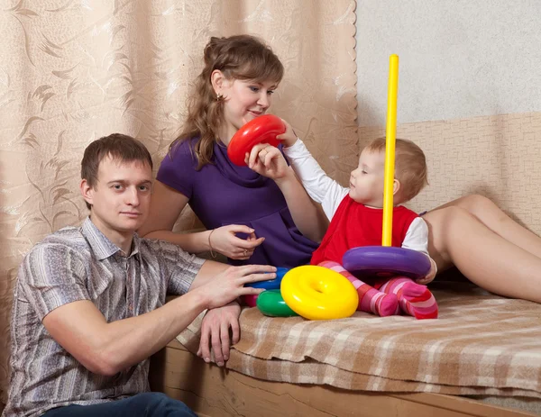 Family relaxing at home — Stock Photo, Image