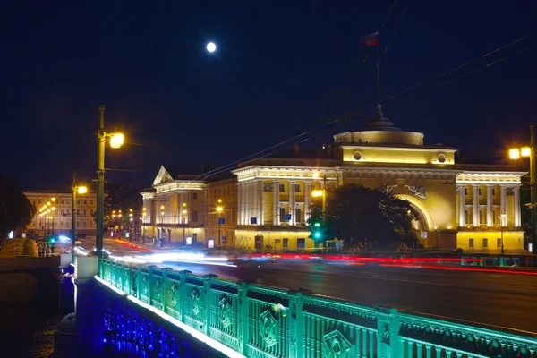 Veduta di San Pietroburgo di notte — Foto Stock