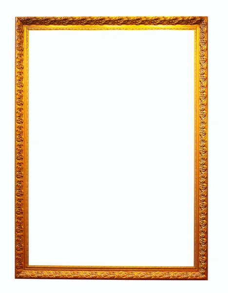 Luxus vergoldet Rahmen. isoliert mit Schnittpfad — Stockfoto
