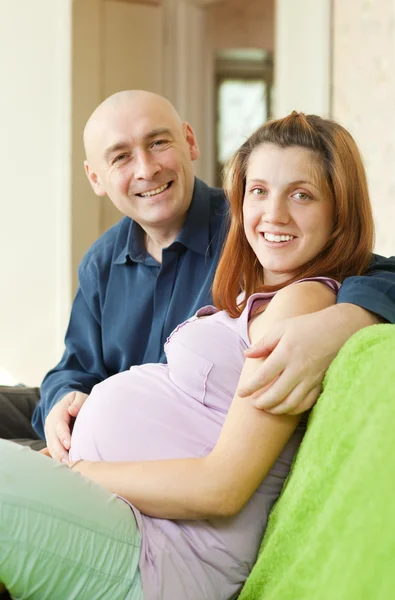 Happy pregnant couple — Stock Photo, Image