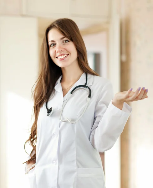 Friendly doctor in clinic Stock Image