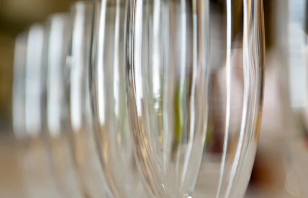 Wineglasses in rows — Stock Photo, Image