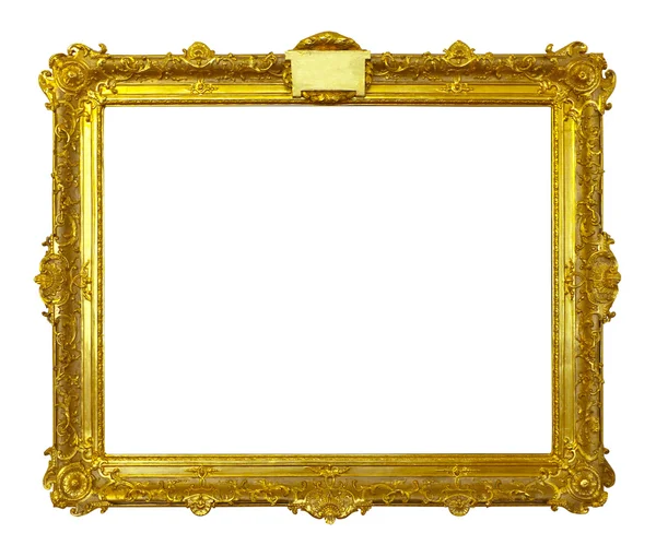 Moldura de ouro. Isolado sobre branco — Fotografia de Stock