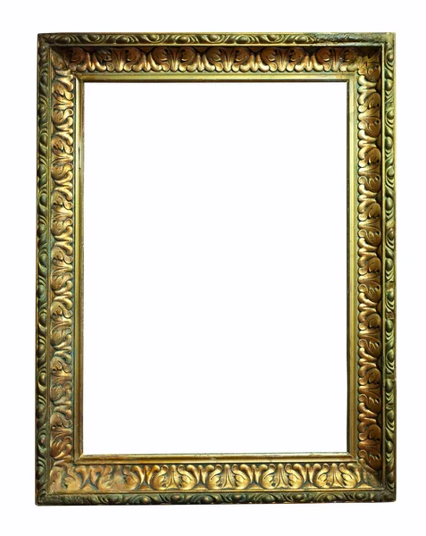 Old bronze frame. Isolated over white background — Stock Photo, Image