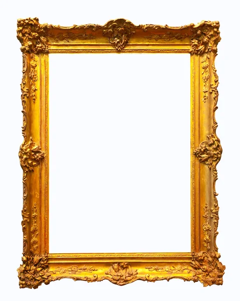 Luxury gilded frame. Isolated over white background — Stock Photo, Image