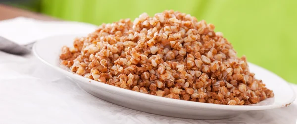 Empty buckwheat porridge — Stock Photo, Image