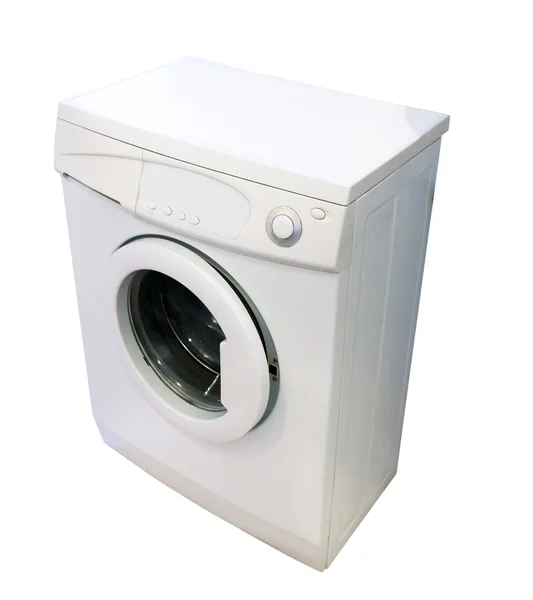 Wasmachine op witte achtergrond — Stockfoto