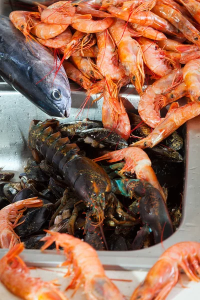 Ham seafoods yığını — Stok fotoğraf