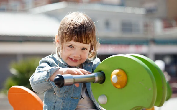 Baby girl on playground — Stock Photo, Image