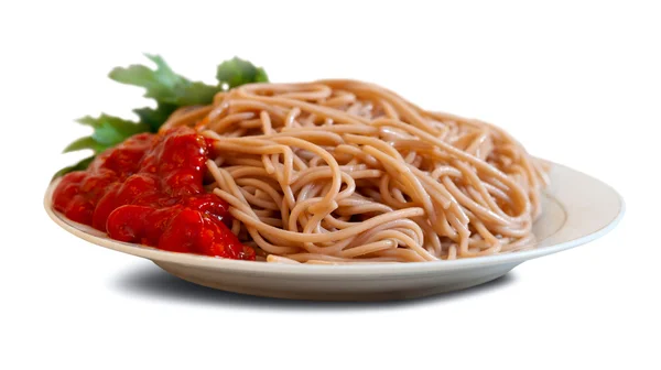 Spaghetti pasta with tomato sauce — Stock Photo, Image