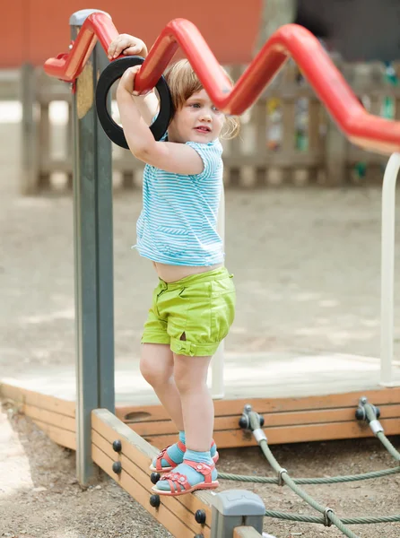 3 years girl at playground — Stock Photo, Image