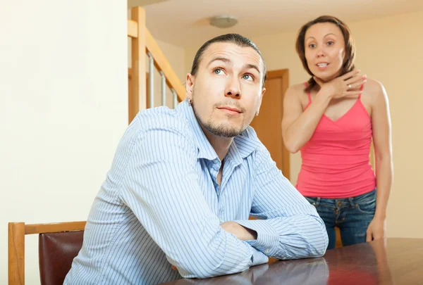 Woman having problems with her husband — Stock Photo, Image