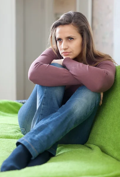 Triest meisje met teleurstelling — Stockfoto