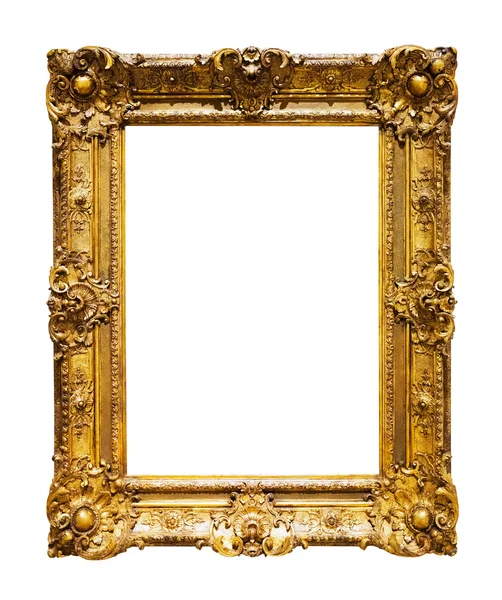 Klasik altın çerçeve üzerine beyaz — Stok fotoğraf