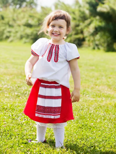 Girl in russian folk clothes — Stock Photo, Image