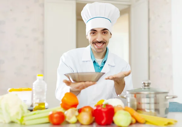 Positive caucasian male cook — Stock Photo, Image