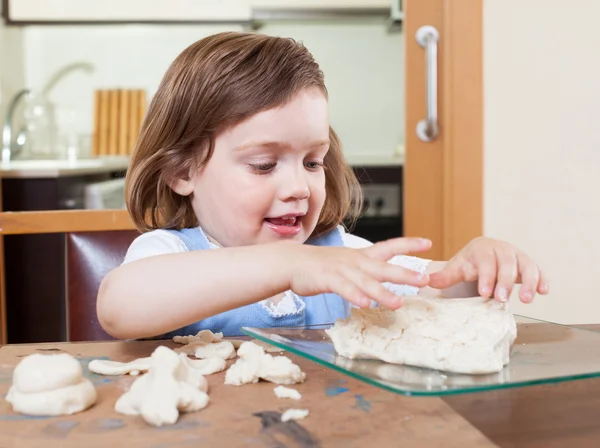 Baby toys sculpts dough — Stock Photo, Image