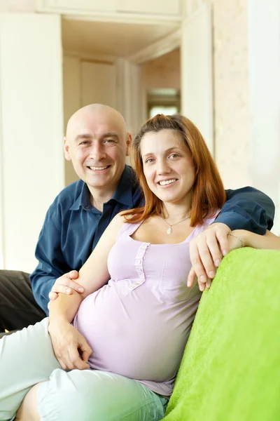 Happy pregnant couple — Stock Photo, Image