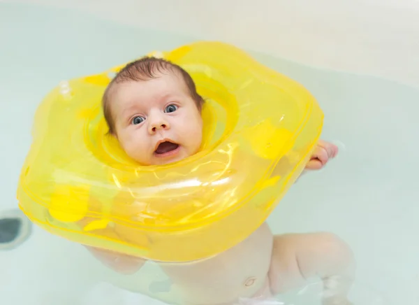Two month baby in bath — Stock Photo, Image