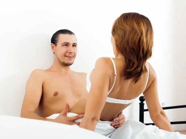 Handsome man having sex with woman — Stock Photo, Image