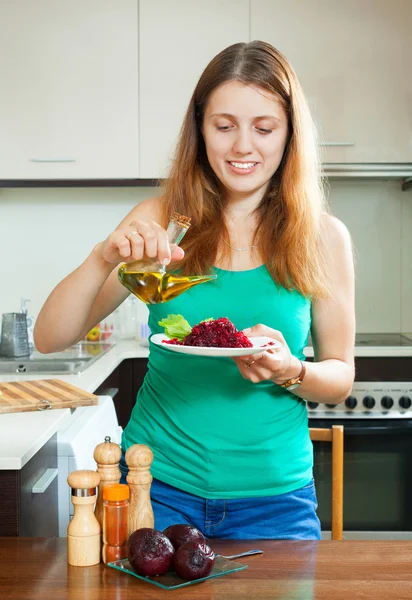 Mulher a comer — Fotografia de Stock