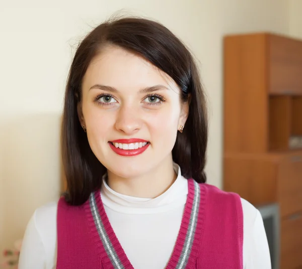 Menina em casa ou escritório interior — Fotografia de Stock