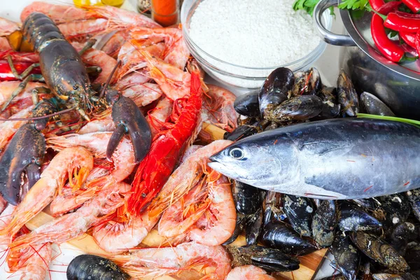 Pişmemiş deniz ürünleri — Stok fotoğraf