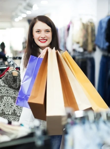 Chica con bolsas de compras —  Fotos de Stock