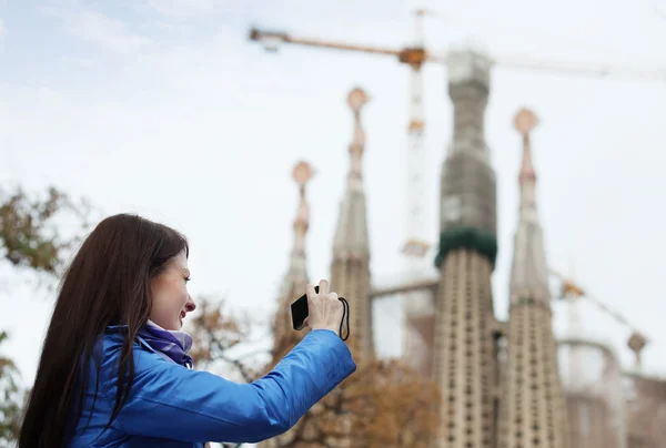 Woman with digital camera — Stock Photo, Image