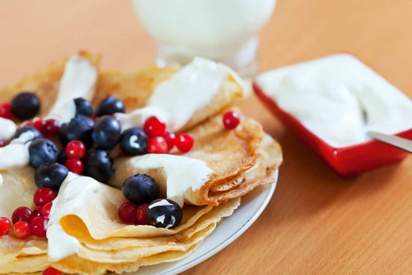 Delicious sweet  pancakes — Stock Photo, Image