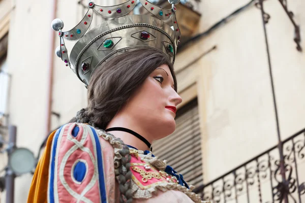 Kopf des Giganten der Königin in Valls — Stockfoto